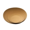 Podkład pod tort gruby 26 cm złoty czarny okrągły gładki mocny